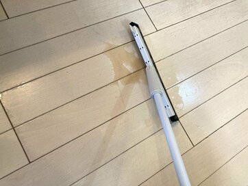 売りきれ続出「セリアのフロアラバーほうき」はこぼした液体にも使えて便利。プチ掃除がラク、惜しいポイントも