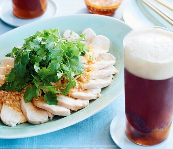 コーヒージンジャービアとピリ辛よだれ鶏