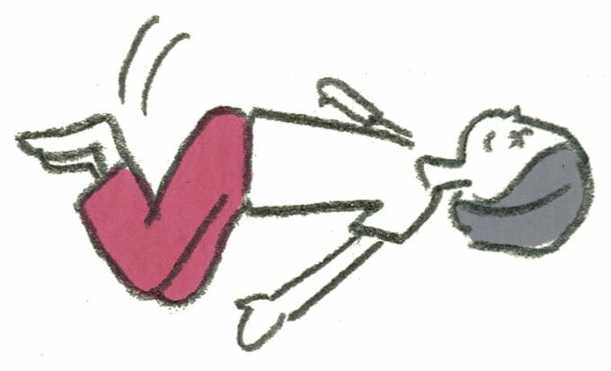 腰回りのストレッチをするイラスト