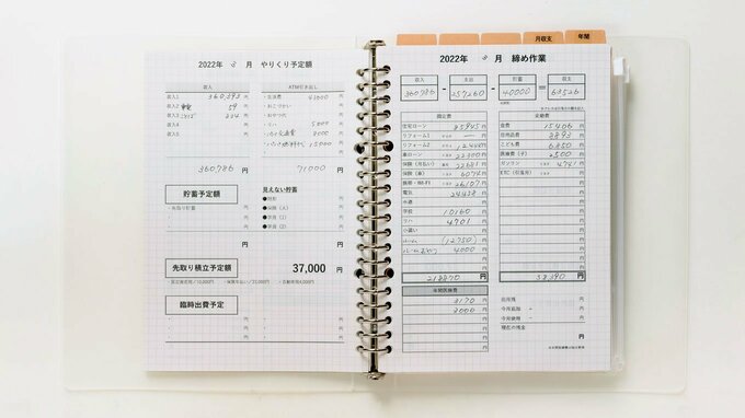 オリジナル家計簿を使いやすくリニューアル