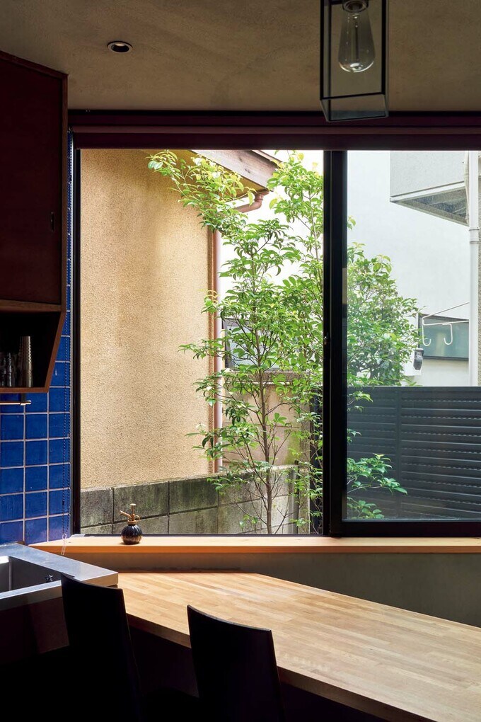 緑を眺めながら食事ができるDK