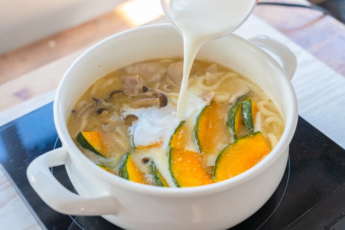 ミルクを入れる