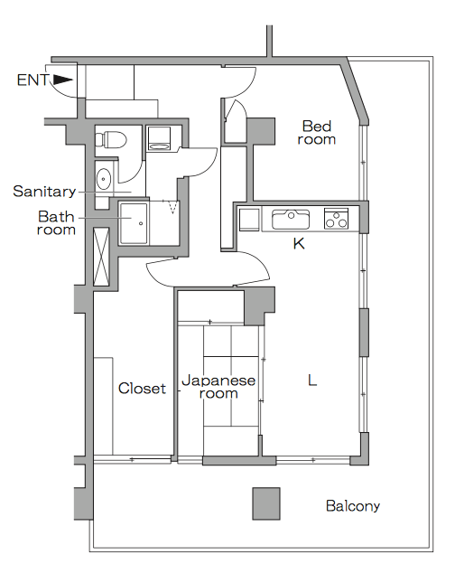 リノベーション前の間取り図