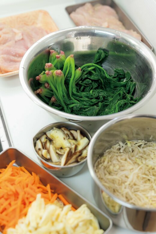 下ごしらえした野菜