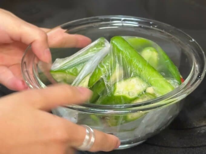 オクラ ビニール袋 保管