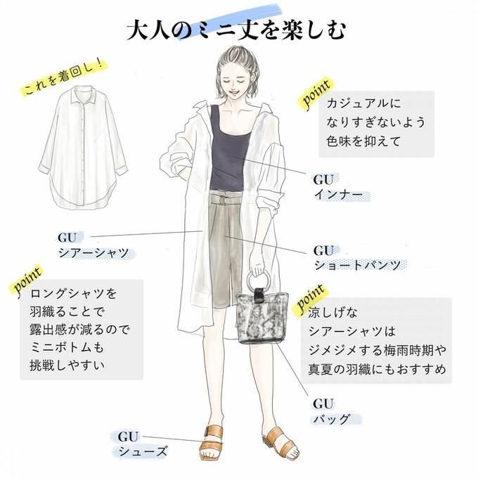 大人のミニ丈を楽しむ