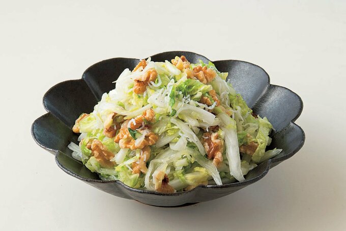 白菜とシラス、クルミのナムル