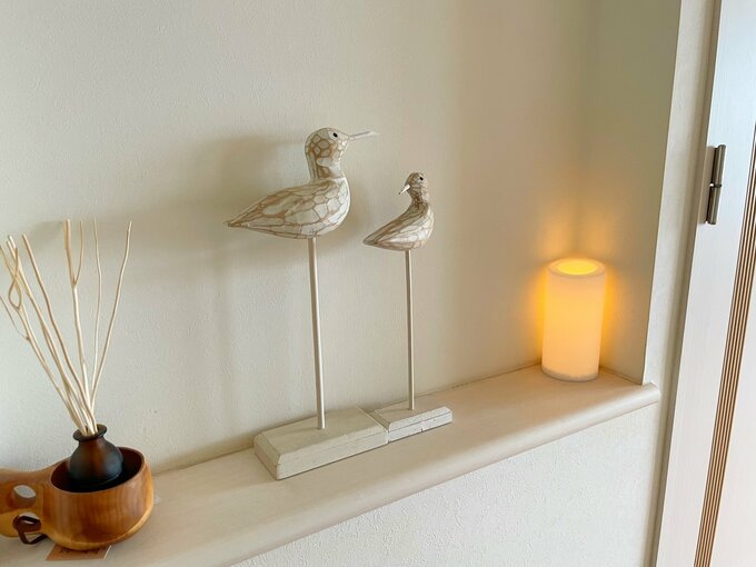 廊下に置いたハンディタイプの照明