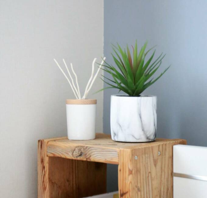 フェイクグリーンとアロマポット