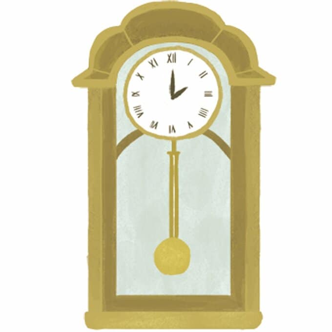 振り子時計のイラスト