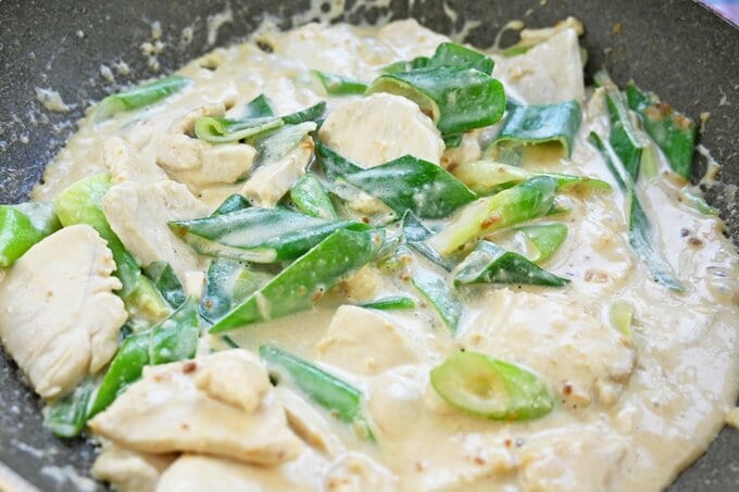 長ネギの青い部分はクリーム系との相性が抜群