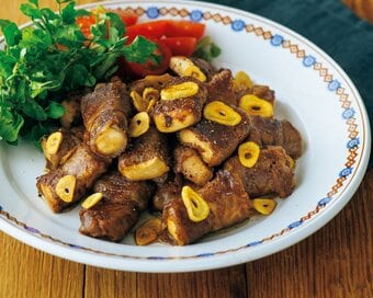 豆腐入りガーリックステーキ。糖質オフなのにボリューミーでうまい