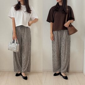 アラフォーが今買う「GU・ブラウンアイテム」2つ。真夏から9月っぽいコーデに大変身