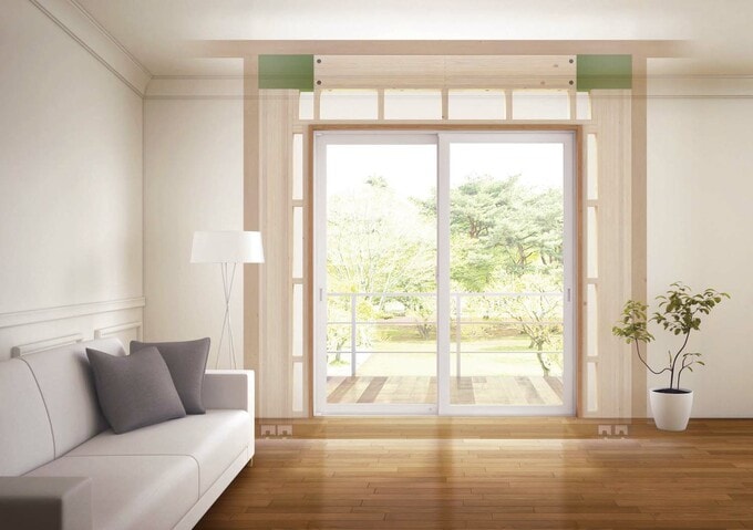 掃き出し窓がつくれる門型