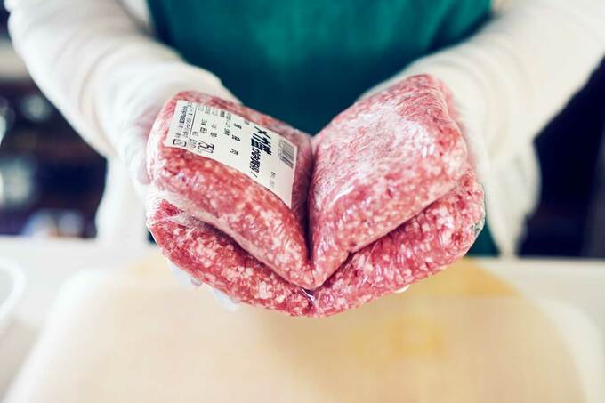 ひき肉を冷凍する