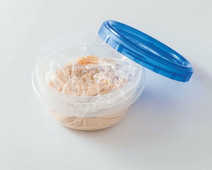 1人分ずつ冷凍したパスタ