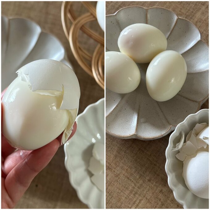 卵がむけました