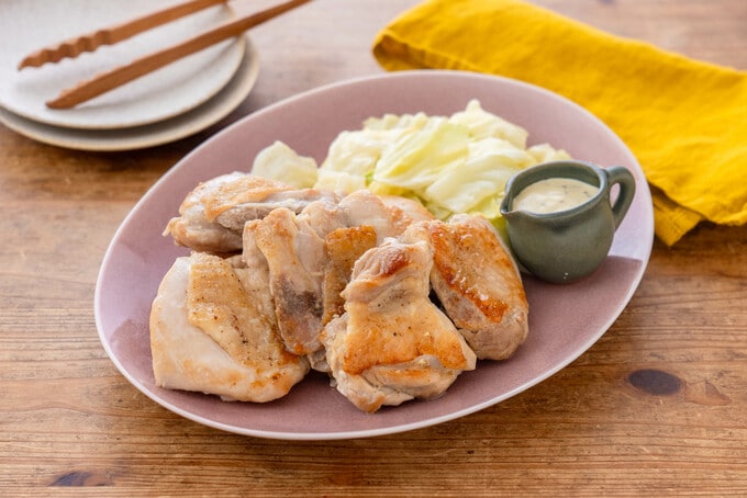 チキンとキャベツのマスタードソース