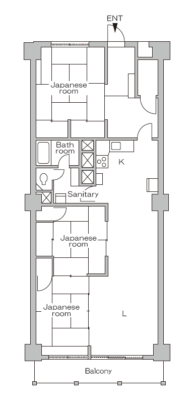 リノベーション前の間取り図