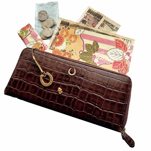 お札や小銭が入った長財布