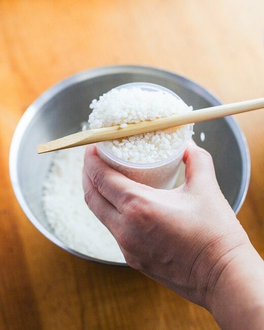 お米のすりきり