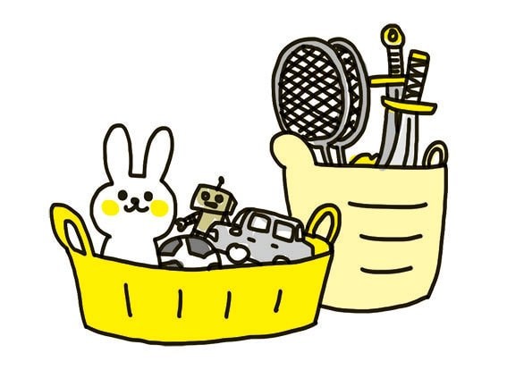 ラバーバスケットイラスト