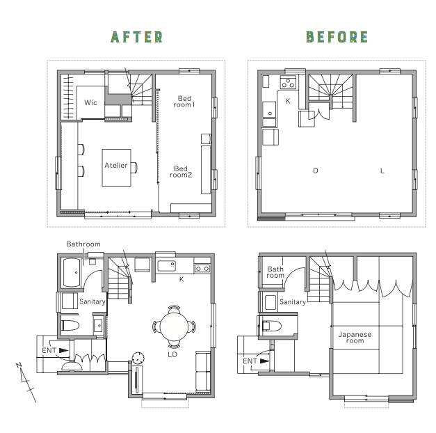 黒澤さん宅の間取図と配置図