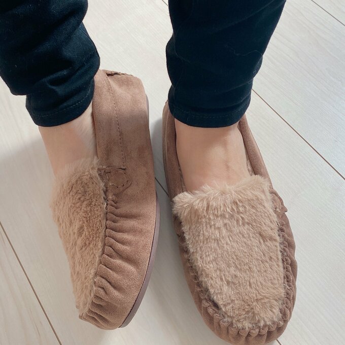 ふわふわエコファーボアモカシン