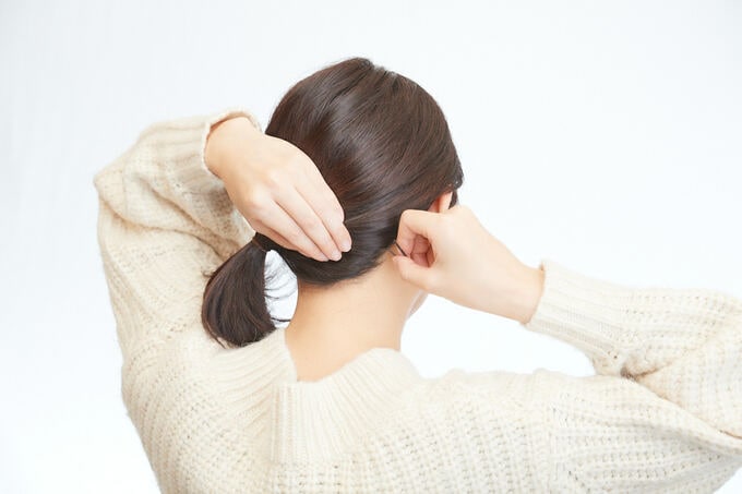 サイド結びの後ろ