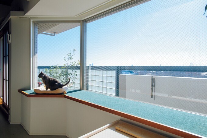 カーペット敷きの出窓