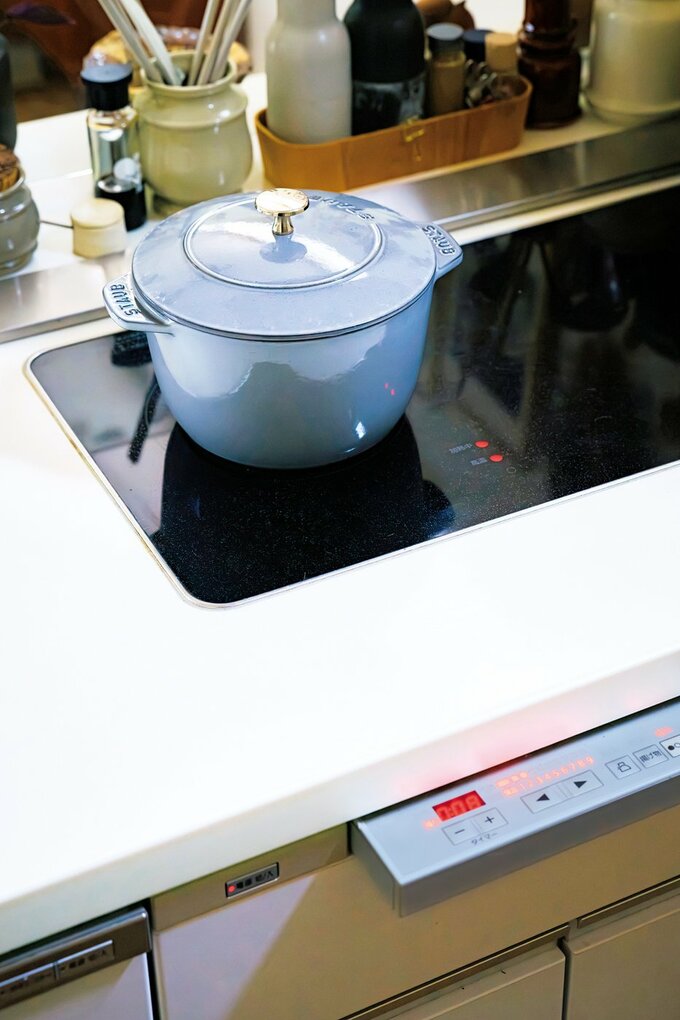 IH調理器にのせた鍋