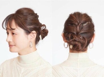 40代50代「まるで美容院でセットした」ヘアアレンジ。くるりんぱでこんなに華やか