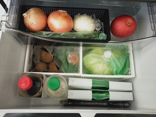冷蔵庫に野菜
