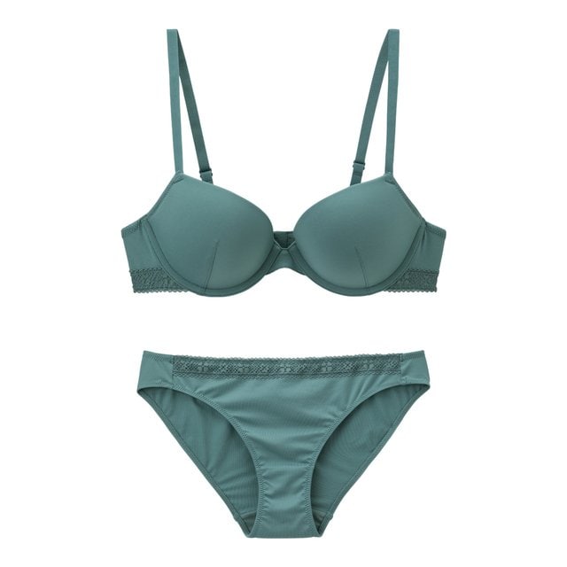 GU ブラジャー&ショーツセット(ナローレース)