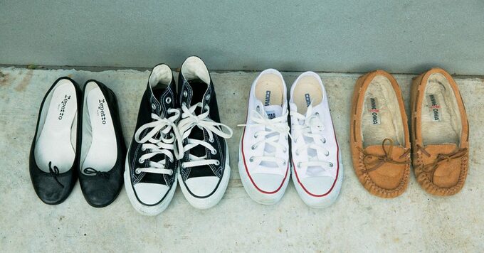 シューズが並んでいる様子