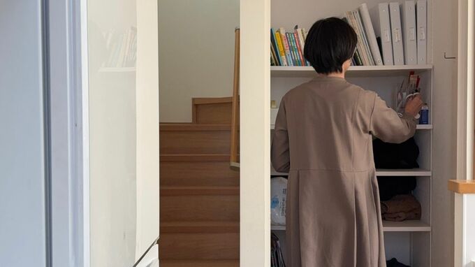 ワンアクションで片付く収納