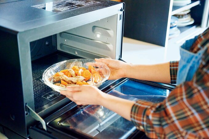 電子レンジに食材