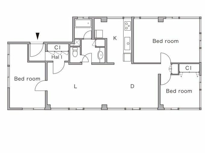 リノベーション前の間取り図