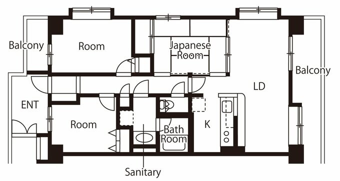 リノベーション前の間取り図