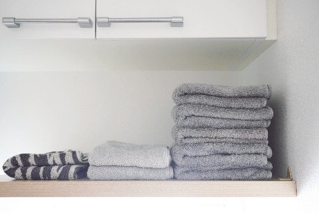 毎日使うタオルはしまわない