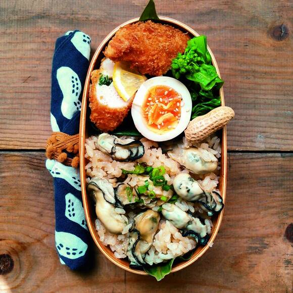 カキご飯弁当