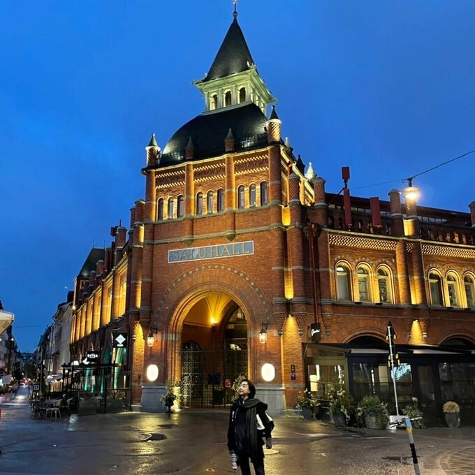 夜のストックホルム