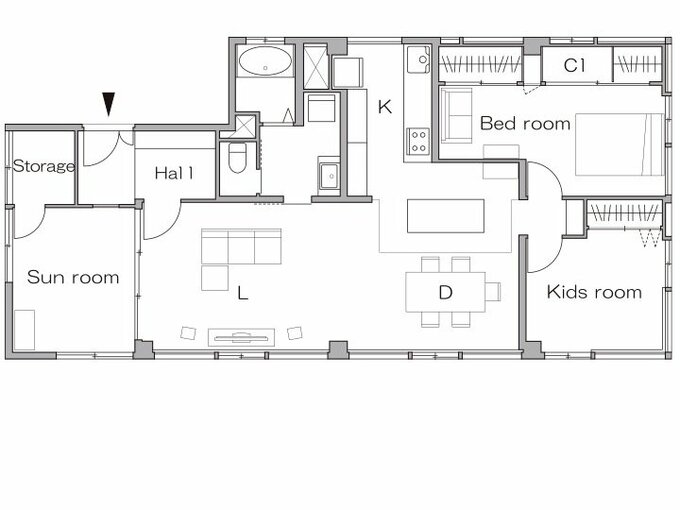 リノベーション後の間取り図