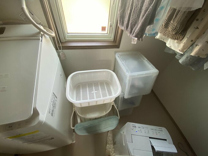 洗濯家事が脱衣所と洗面所だけで完結