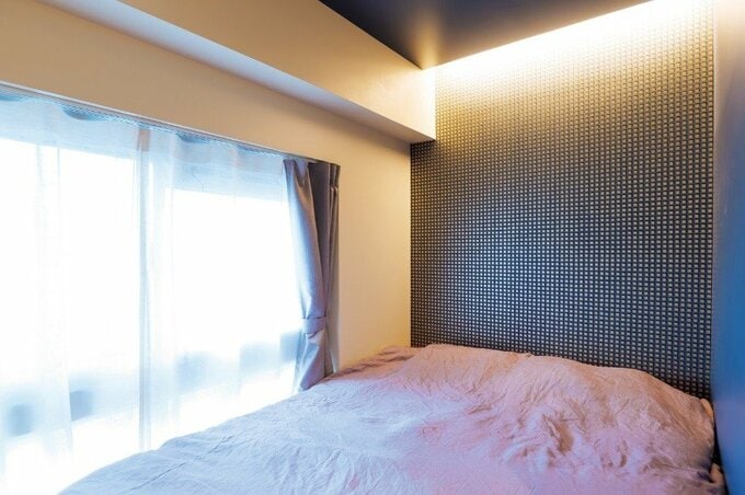 ベッドサイズにぴったりの大きさの寝室