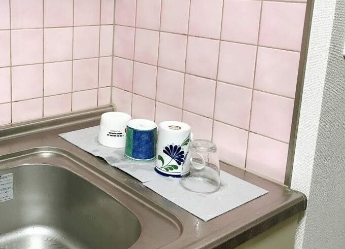 シンクの隣にシート