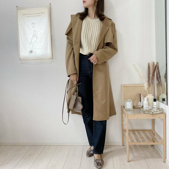 GU・秘密のトレンチコート。2WAYでジレに変身、3シーズン着まわせる