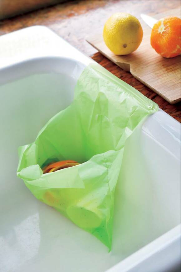 シンクにビニール袋