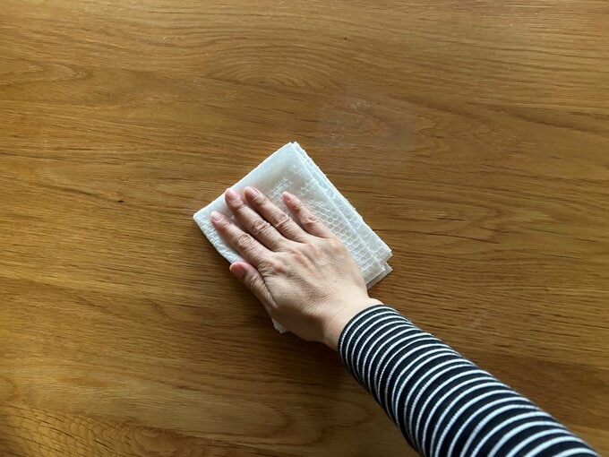 ペーパータオルを使った掃除