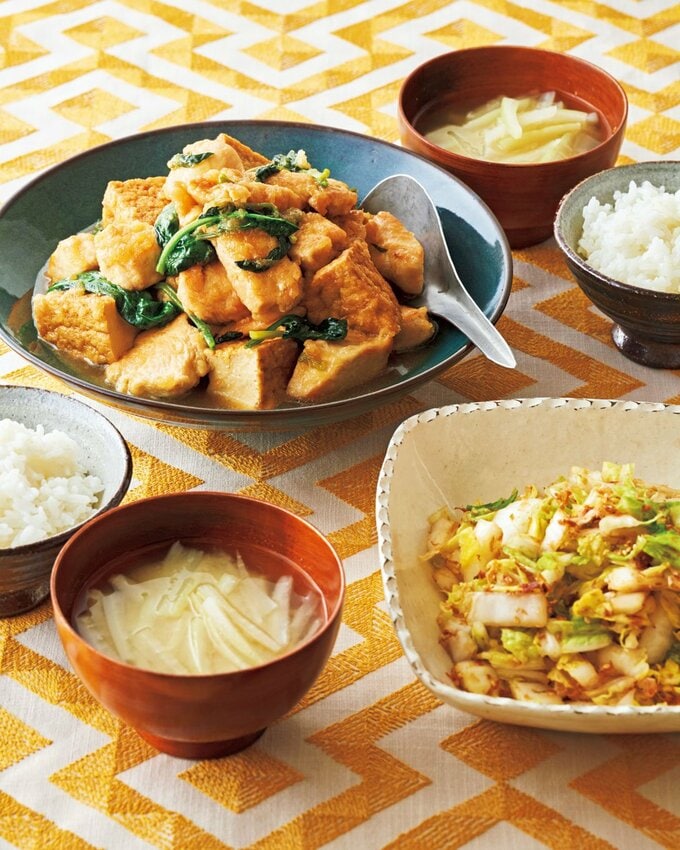 鶏胸の厚揚げのみぞれ煮など